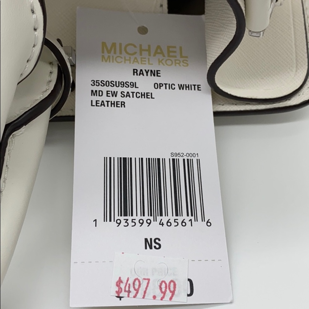 MICHAEL KORS RAYNE MEDIUM EW SATCHEL OPTIC WHITE - Picture 13 of 16
